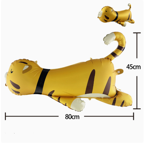 Ballons en aluminium animaux de la ferme et de la <span class=keywords><strong>jungle</strong></span> : Capybara, Oie blanche, Tigre de dessin animé – Ballons Mylar à l'hélium pour la décoration de fêtes d'anniversaire d'enfants - Product Image 3