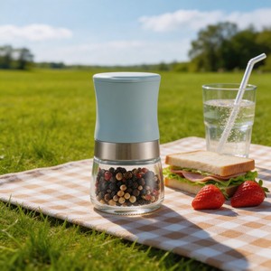 Leader mondial sur le marché, plus de 12 millions vendus : Moulin à sel et à poivre portable - RPET Mini pour la maison, la cuisine et les cafés - Product Image 1