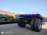 Remorque surbaissée légère 3 tonnes à 2 essieux avec plateau tournant, remorque complète à plateau plat 30 tonnes avec flancs latéraux et timon de traction