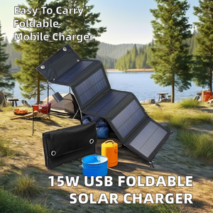 Panneau Solaire Portable Pliable 200W Étanche IP68 Monocristallin avec Sortie USB-C PD pour Camping-Car, Van, Maison et Alimentation de Secours - Product Image 5