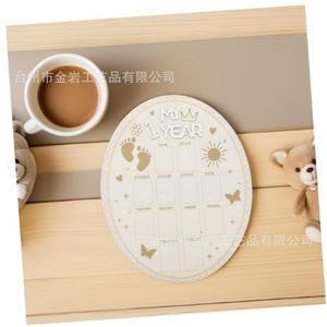New cross-border creative wooden craft newborn <b>first</b> <b>year</b> milestone <b>photo</b> <b>frame</b> display growth commemorative plaque - Product Image 2