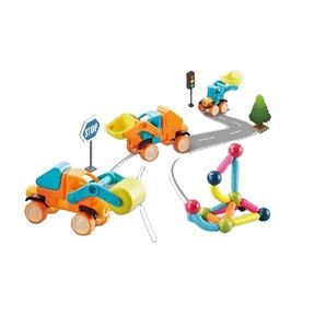 2025 fabbrica direttamente all'ingrosso di colore giocattoli per bambini asta magnetica giocattolo auto magnetica blocchi di costruzione parcheggio per i bambini - Product Image 1