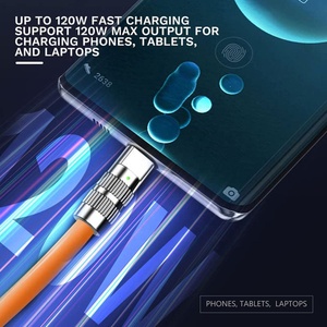 120W 6A 3 en 1 Cable tipo C de carga súper rápida Puerto multi-<span class=keywords><strong>USB</strong></span> Cargador de teléfono Datos de aleación de zinc Cable de carga <span class=keywords><strong>USB</strong></span> para Cable de teléfono - Product Image 6