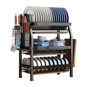 Égouttoir à vaisselle en acier inoxydable Najie avec plateau, séchage rapide, rangement de cuisine polyvalent pour vaisselle, ustensiles, baguettes, forme carrée - Product Image 2