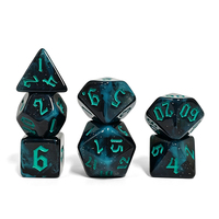 Lot de 7 dés polyédriques en résine DND, motif champ stellaire magique, pour jeux de rôle de table Dungeons & Dragons