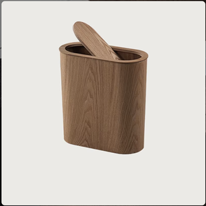 Yukmin Wooden <strong>Trash</strong> Cans for Home Office Bathroom or Kitchen in Antique Style - Product Image 3