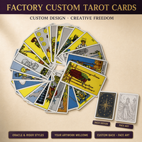 Prix d'usine, impression de logo personnalisée, jeu de cartes de tarot Traot, échantillon gratuit, faible MOQ, carte de tarot Oracle Rider avec guide