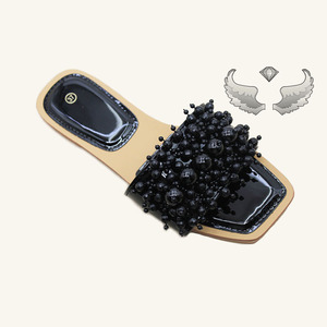 Sandales confortables pour femmes, légères, résistantes à l'usure, respirantes, avec perles, style décontracté, tendance et de haute qualité - Product Image 3
