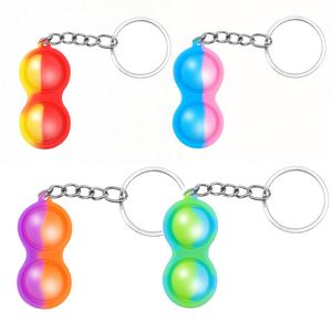 Llaveros de silicona personalizados con burbujas para los dedos, amuletos educativos y antiestrés, mini juguetes sensoriales - Product Image 2