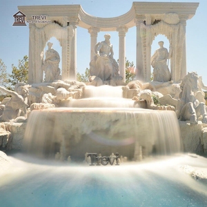 Fuente <span class=keywords><strong>Trevi</strong></span> de Mármol Blanco Grande y Famosa de Alta Calidad para Jardín Exterior - Product Image 1