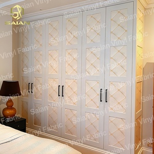 Revêtement en <span class=keywords><strong>cuir</strong></span> synthétique 3D PU <span class=keywords><strong>matelassé</strong></span> et brodé avec éponge pour panneaux de porte et panneaux muraux intérieurs de voiture - Product Image 4