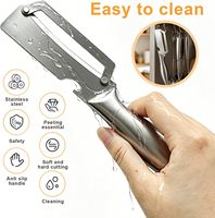 Nieuwe Materiaal 3CR14+N RVS Groente Schilmes Holle Handgreep Groente Schilmes Flessenopener Keuken Fruitmessen