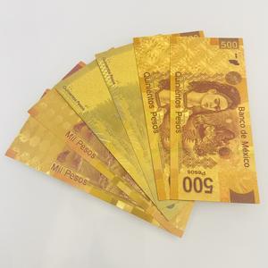 3 Uang Kertas Properti Film Meksiko Baru Berlapis Emas 500 1000 Mata Uang Properti Koleksi Kenang-kenangan - Product Image 4