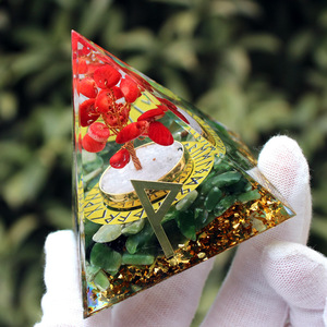 Kogiya <b>Crystal</b> <b>Tree</b> Pyramid Ornament Joy Rune Laser Engraved Home Decoration Collectible Gift - Product Image 3