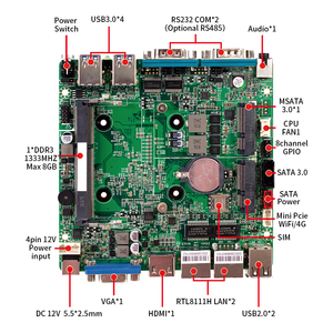 คอมพิวเตอร์อุตสาหกรรมขนาดเล็กแบบไร้พัดลม รุ่น YK-F65-CX-i5-4200U-2C ชิปเซ็ต Dual Core I5-4200U รองรับ Win7/10/Linux ขายส่งจากโรงงาน - Product Image 6