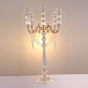 5 Arm Acrylic <strong>Candelabra</strong> for Vase Wedding Decoration Centerpieces - Product Image 1