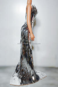 Hedgehog High-End Light Luxury Sequin Side Slit Trailing Falda Slim Fit <span class=keywords><strong>Sexy</strong></span> Temperament Party Stage Performance Disfraces - Product Image 3