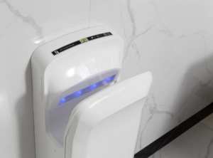 TETCH Sèche-mains électrique à capteur automatique en plastique ABS haute vitesse mains dans la lame double face Sèche-mains à jet pour toilettes commerciales - Product Image 5