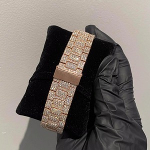 Montre automatique unisexe en acier inoxydable glacé de haute qualité, testée au diamant, personnalisable, résistante à l'eau 100 bars, style Hip Hop - Product Image 3