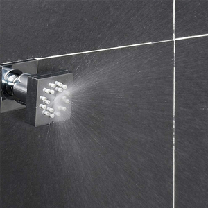 Jets de pulvérisation de corps de douche en laiton carré 2 fonctions brume de pluie buse de Massage de bain pivotante chrome mural 4 pièces 6 pièces - Product Image 3