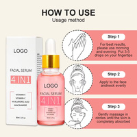 Sérum Visage Anti-Âge Végan OEM ODM Éclaircissant Vitamines C et E Acide Hyaluronique Hydratant Soin Liquide pour la Peau