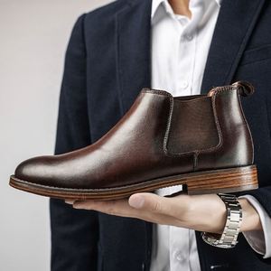 Men's Fashionable Formal Leather Boots Genuine Leather Boots - Product Image 6