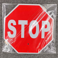 Toowin 24 "personnalisé Stop Slow Paddles Sign Caractéristiques Octogonal Flexible Road Double Face Traffic Signs Slow Stop Traffic Signs