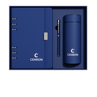 Ensemble cadeau personnalisé de luxe, carnet en acier inoxydable A5, stylo, bouteille isotherme pour Thanksgiving, la Saint-Valentin