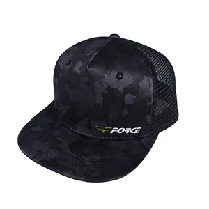 도매 고품질 카모 자수 로고 Snapback 야구 트럭 모자 모자