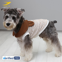 Veste en jean pour animaux de compagnie, style streetwear, avec imprimé lettres vieilli et anneau en D, pour chiens et chiots - Vente en gros