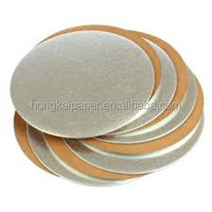 Forme ronde <span class=keywords><strong>Taille</strong></span> Personnalisée Argent Doré Panneau Pour Panneau de Gâteau Boîte - Product Image 1
