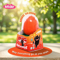Es Krim Rasa Jeruk Asli Seri PoPI CAT Kemasan Lucu Kreatif, Camilan Segar Musim Panas untuk Anak-Anak & Liburan