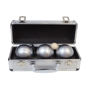 Jeu de boules de pétanque ZQURE French Lawn Garden, 3 pièces, avec argent mat dans un étui en alliage - Product Image 4