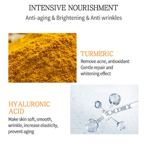 유기농 비건 심황 허브 페이스 크림 비타민 B5 안티 여드름 모공 수축 미백 크림 - Product Image 4