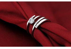 925 실버 커플링 웨딩 반지 남녀 공용 알러지 방지 기념일 선물 - Product Image 3