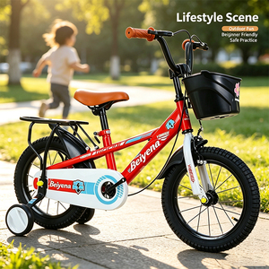 Vélos pour enfants de 3 à 8 ans, vélo à pédales 12 <span class=keywords><strong>pouces</strong></span>, <span class=keywords><strong>14</strong></span> <span class=keywords><strong>pouces</strong></span>, 16 <span class=keywords><strong>pouces</strong></span>, cadre en acier, roues d'apprentissage pour garçons et filles, vitesse unique, rouge - Product Image 3