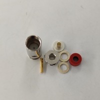 Connecteur coaxial RF étanche de type N femelle droit à pince pour câble d'antenne RG58