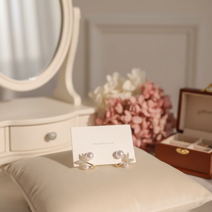 Vendita calda stile coreano di tendenza alla moda orecchini di perle stella fiore e foglia orecchino a goccia Set per ragazze all'ingrosso - Product Image 3