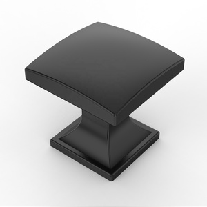 Zinc Alloy Cabinet Drawer <strong>Knob</strong> Square <strong>Black</strong> Gold Kitchen Cupboard <strong>Door</strong> <strong>Knobs</strong> 1477 - Product Image 2