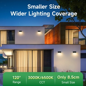 Quadrato a testa singola illuminazione esterna Ip65 portico applique Wall Light giardino <span class=keywords><strong>balcone</strong></span> terrazzo lampada <span class=keywords><strong>da</strong></span> parete solare <span class=keywords><strong>da</strong></span> parete/luci esterne - Product Image 2