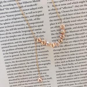 Collar de Plata 925 con Perla Natural Violeta y Reflejo del Atardecer para Mujer, Diseño Único y Delicado con Cadena para Clavícula - Product Image 5