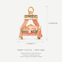 Ciondoli YML&Vintage a forma di mini mobili: Vasca da bagno, Divano, Toeletta, Caminetto, Sveglia fai da te, Bracciale con ciondoli, Accessori per collane