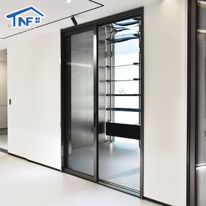 גדול כפול חתוך אלומיניום פטיו דלת חבויים הזזה זכוכית כיס חיצוני קיפול מסך קיפול נירוסטה - Product Image 2