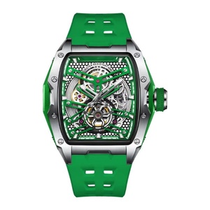 Montre automatique pour homme BG5502, 46 mm, tonneau, mécanique, étanche 50 m, saphir, cadran squelette lumineux - Product Image 1