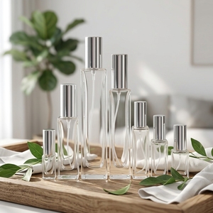 Leere Parfümflasche, Klar, Quadratisch, 3ml 5ml 10ml 15ml 20ml 30ml 50ml 100ml, Glas-Sprühflasche für Parfüm - Product Image 2