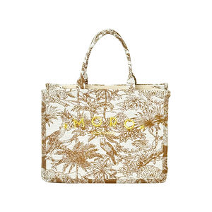 新しい高級大型トートバッグ女性用ハンドバッグ肩織りジャカードオープンクロージャー刺繍装飾カスタム - Product Image 1