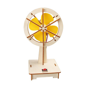 OKN-T05094 <b>DIY</b> Wooden Oscillating Fan STEM Educational Science Experiment <b>Kit</b> for Kids - Product Image 1