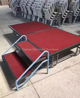 Escalier mobile pliable à hauteur fixe, marches portables
