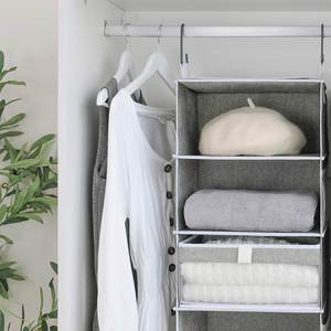 Large 6-Shelf Hanging Closet Organizer With 1 Drawer PP Plastic Fabric Material for Clothes Shoes Bags for Wardrobes Cabinets - Product Image 5