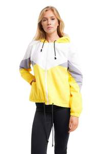 Chaqueta universitaria de verano a la moda para mujer, cortavientos con capucha fina, patrón de cuello levantado, decoración de talla grande elegante - Product Image 3